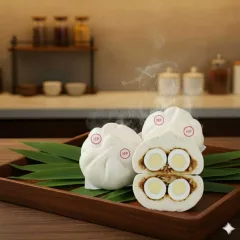 Bánh bao thịt cút lớn